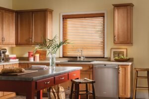 Faux Wood Blinds | blinds up vs down