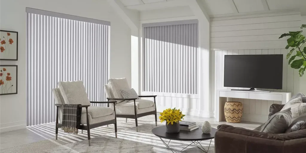 Hunter Douglas blinds in the living room