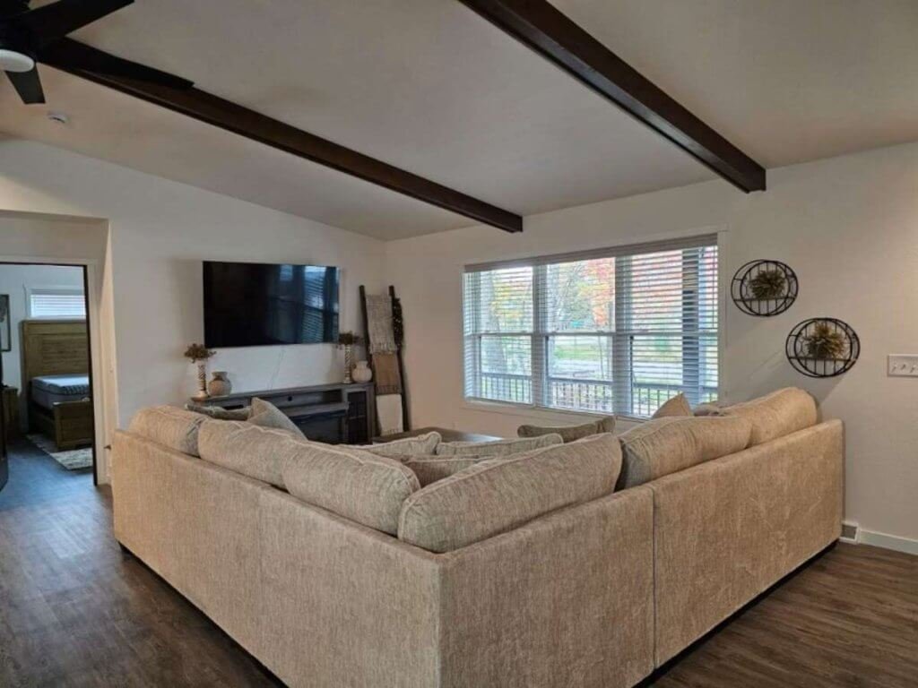 Hunter Douglas Everwood Blinds in Living Room