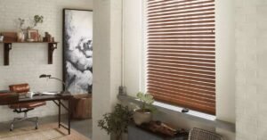 While blinds won’t block all noise, some materials, like wood or fabric vertical blinds, can help dampen outside sounds.