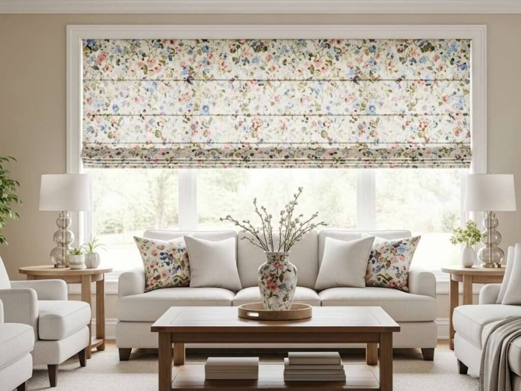 Floral Roman Shades