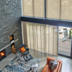 Skyline Gliding Panels window treatments for sliding glass doors